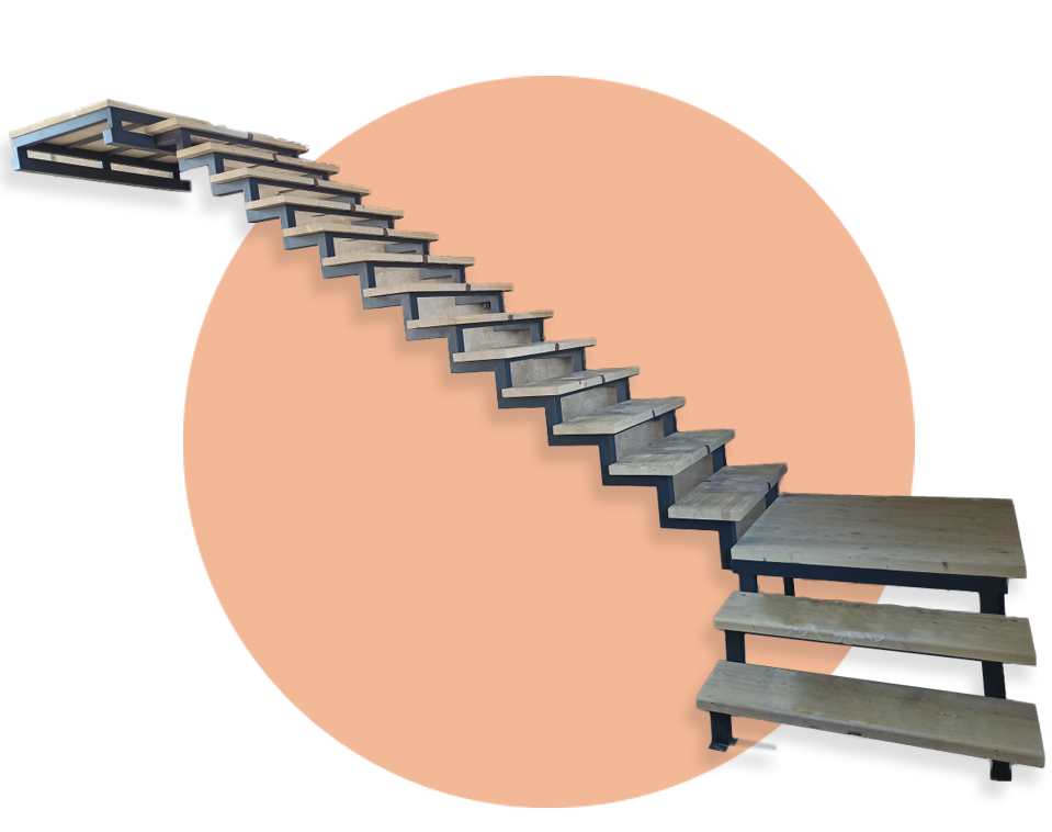 Металлическая лестница фото двухуровневая