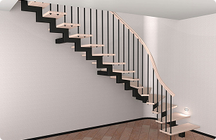 Отделка металлической лестницы